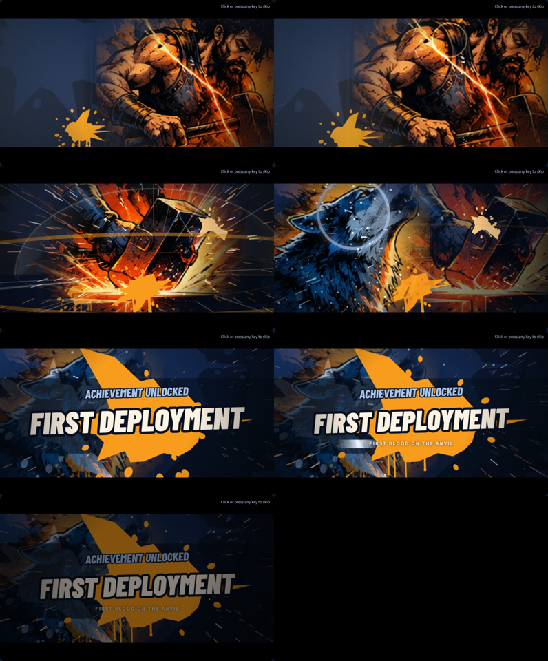 Key frames of the first-deployment Titan